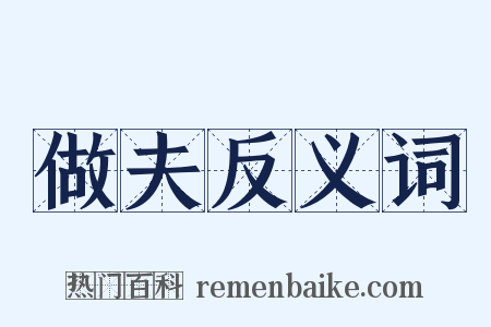 做夫反义词是什么意思的图片